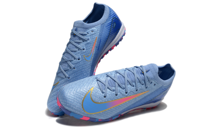 Nike Air Zoom Mercurial Vapor 16 Elite TF Artificial Turf Soccer Shoes - Blue/Pink/Gold