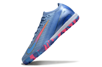 Nike Air Zoom Mercurial Vapor 16 Elite TF Artificial Turf Soccer Shoes - Blue/Pink/Gold