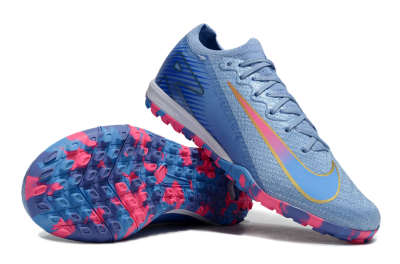 Nike Air Zoom Mercurial Vapor 16 Elite TF Artificial Turf Soccer Shoes - Blue/Pink/Gold