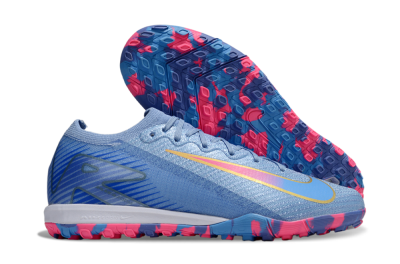 Nike Air Zoom Mercurial Vapor 16 Elite TF Artificial Turf Soccer Shoes - Blue/Pink/Gold