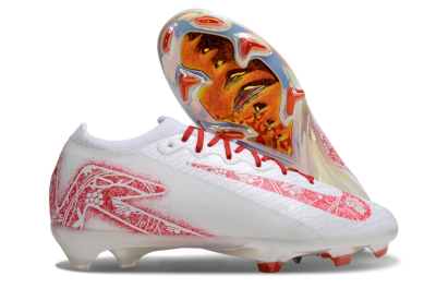 Nike Air Zoom Mercurial Vapor 16 Elite FG Firm Ground Soccer Cleats - White/Red/Gold