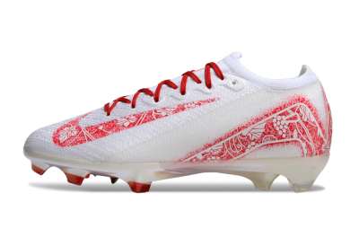 Nike Air Zoom Mercurial Vapor 16 Elite FG Firm Ground Soccer Cleats - White/Red/Gold
