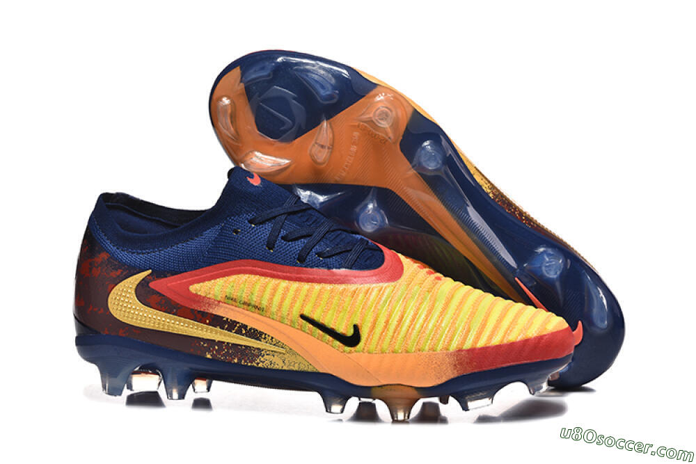 Nike Phantom 6 Elite FG Firm Ground Soccer Cleats - Yellow/Red/Blue 1
