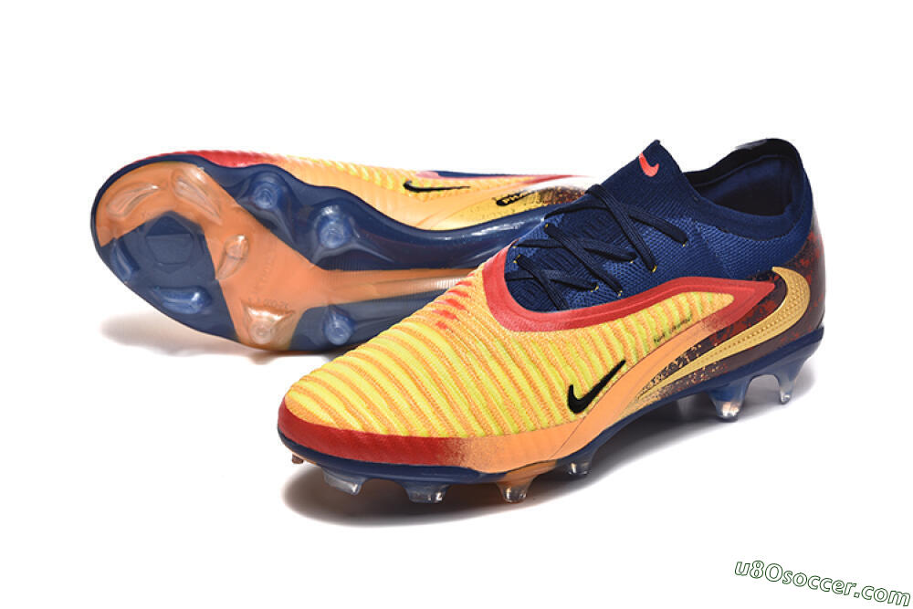 Nike Phantom 6 Elite FG Firm Ground Soccer Cleats - Yellow/Red/Blue 3