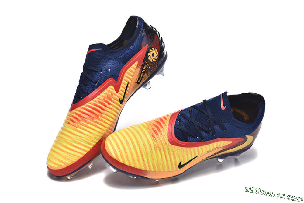 Nike Phantom 6 Elite FG Firm Ground Soccer Cleats - Yellow/Red/Blue 6