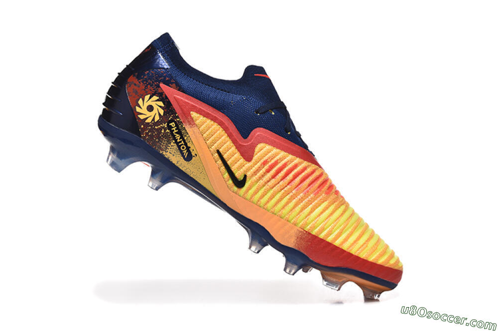 Nike Phantom 6 Elite FG Firm Ground Soccer Cleats - Yellow/Red/Blue 7