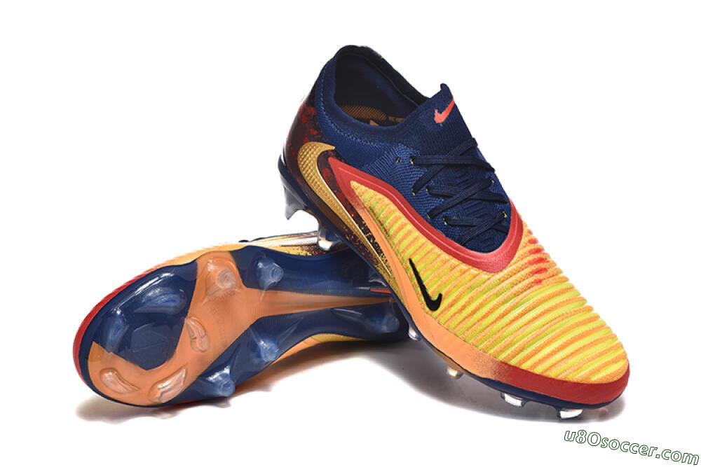 Nike Phantom 6 Elite FG Firm Ground Soccer Cleats - Yellow/Red/Blue 4