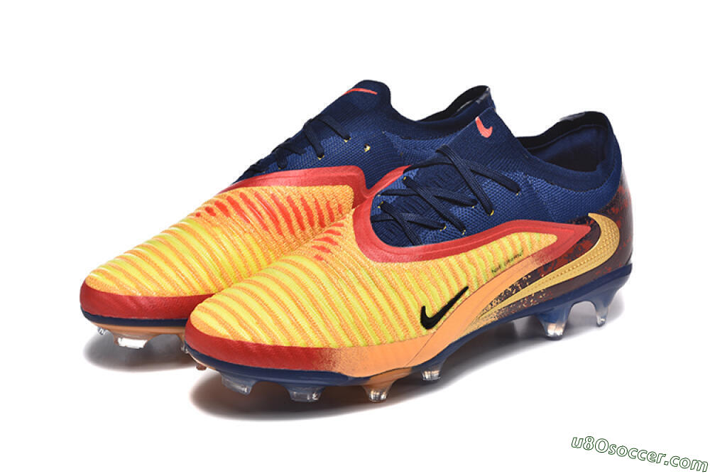 Nike Phantom 6 Elite FG Firm Ground Soccer Cleats - Yellow/Red/Blue 5