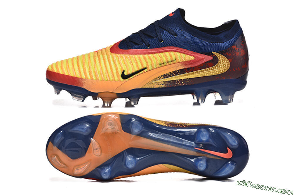 Nike Phantom 6 Elite FG Firm Ground Soccer Cleats - Yellow/Red/Blue 0