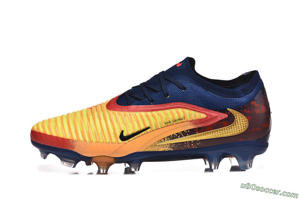 Nike Phantom 6 Elite FG Firm Ground Soccer Cleats - Yellow/Red/Blue 2
