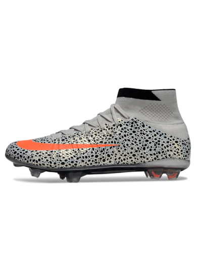 Nike Air Zoom Mercurial Superfly 4 Elite FG Firm Ground Soccer Cleats - Grey/Red/Black