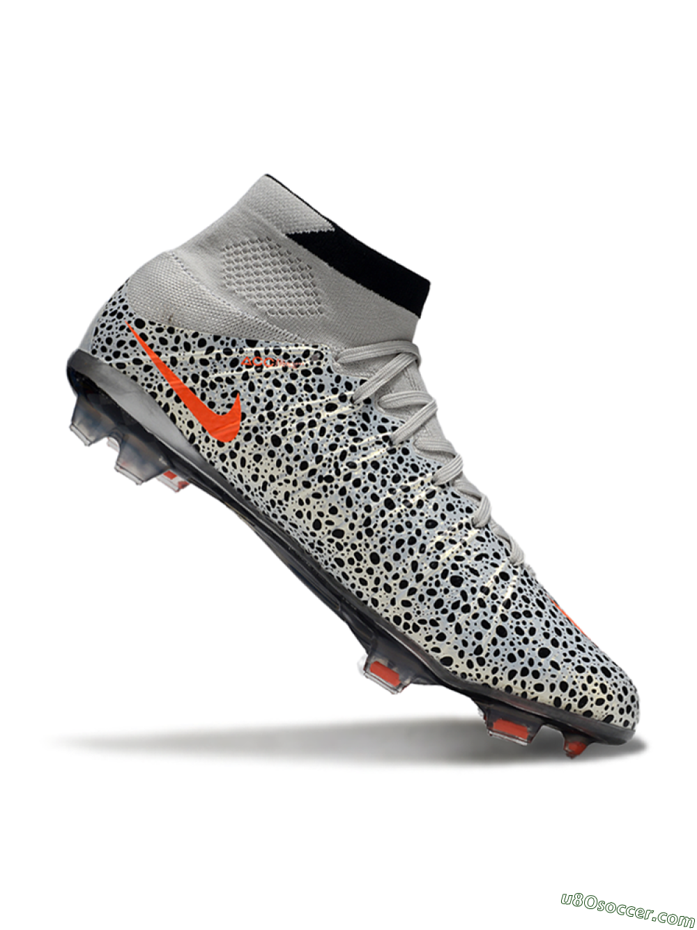 Nike Air Zoom Mercurial Superfly 4 Elite FG Firm Ground Soccer Cleats - Grey/Red/Black 4