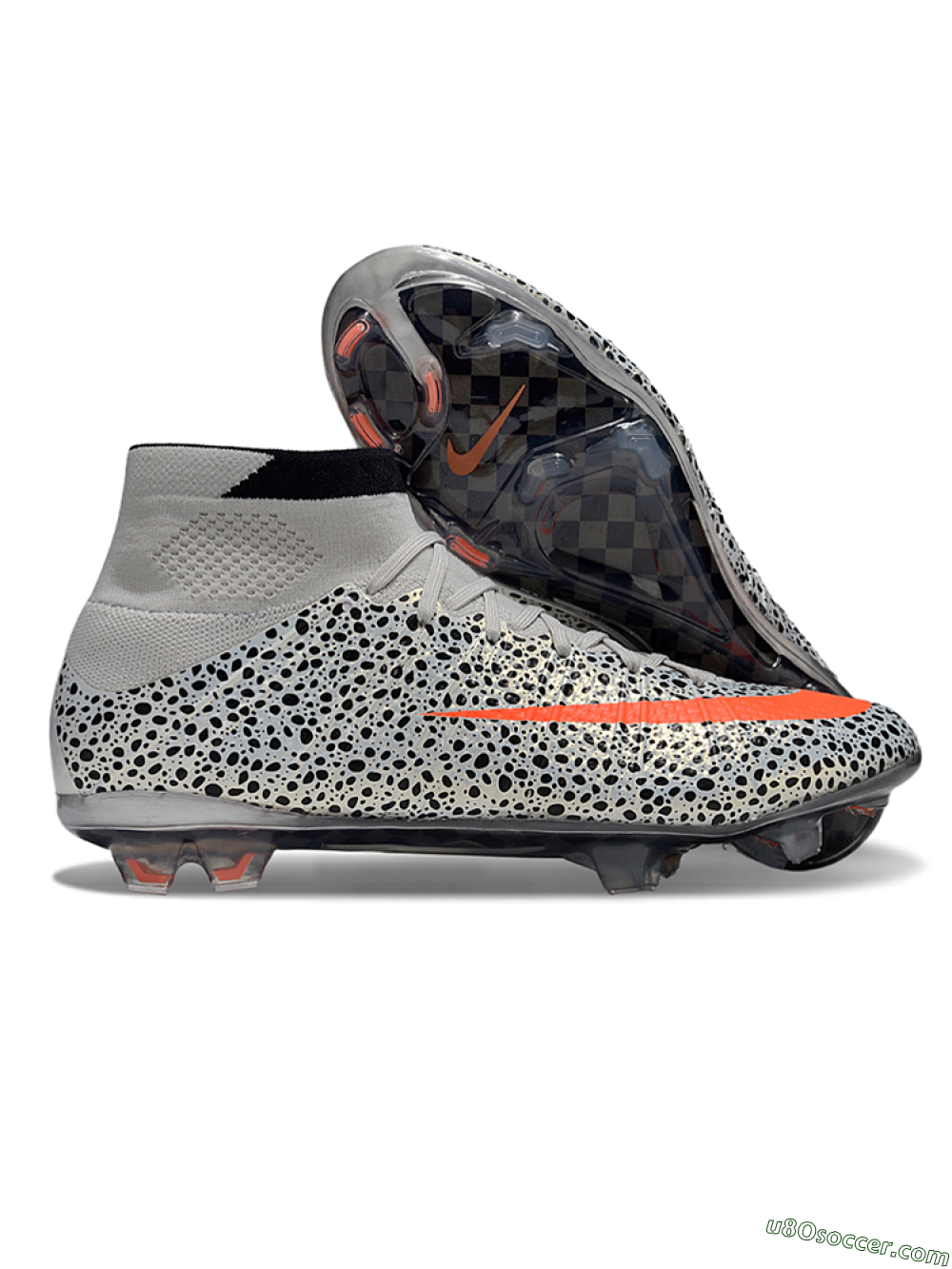 Nike Air Zoom Mercurial Superfly 4 Elite FG Firm Ground Soccer Cleats - Grey/Red/Black 1