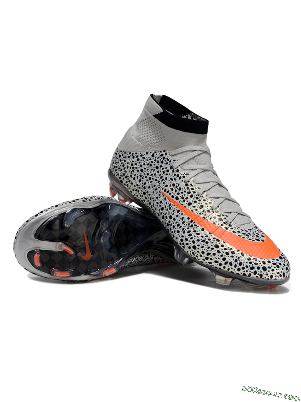 Nike Air Zoom Mercurial Superfly 4 Elite FG Firm Ground Soccer Cleats - Grey/Red/Black 3