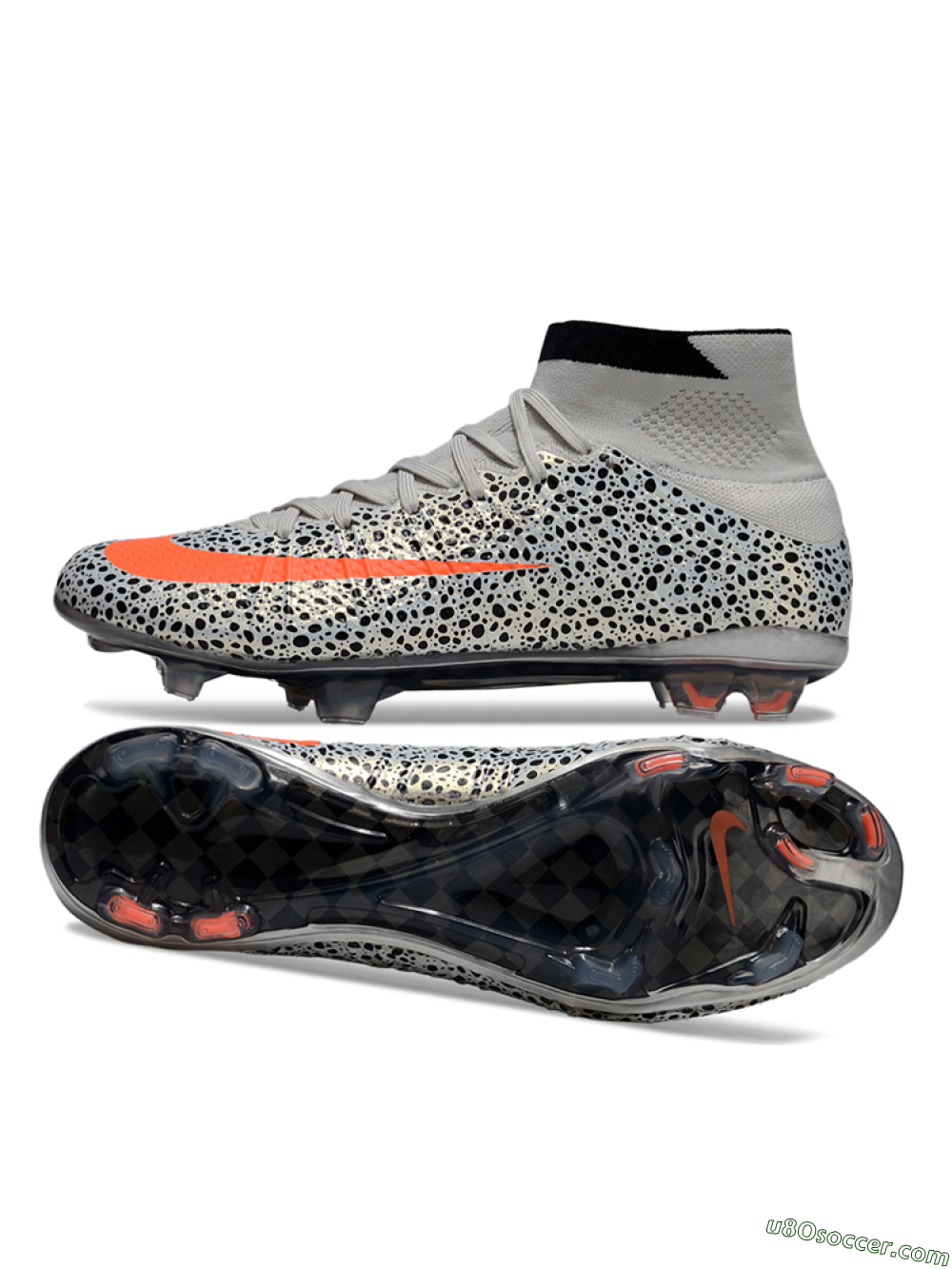 Nike Air Zoom Mercurial Superfly 4 Elite FG Firm Ground Soccer Cleats - Grey/Red/Black 0