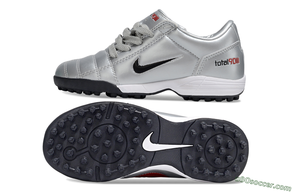 Nike Total 90 III TF Artificial Turf Soccer Shoes - Silver/Black/White 0