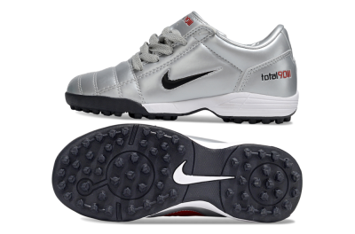 Nike Total 90 III TF Artificial Turf Soccer Shoes - Silver/Black/White