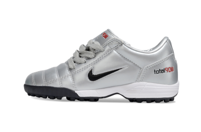 Nike Total 90 III TF Artificial Turf Soccer Shoes - Silver/Black/White