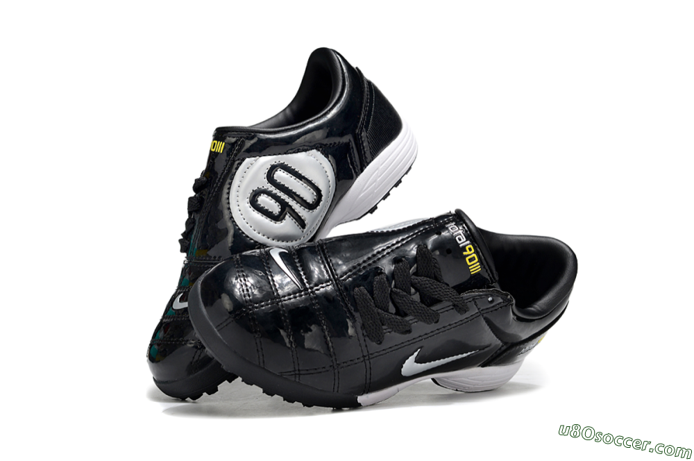 Nike Total 90 III TF Artificial Turf Soccer Shoes - Black/White/Yellow 2