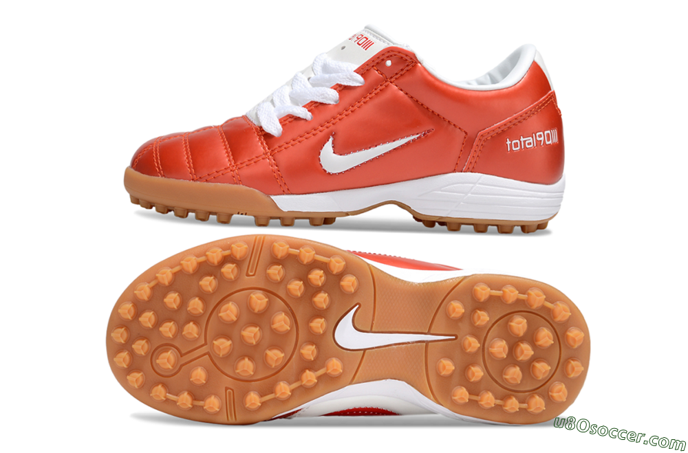 Nike Total 90 III TF Artificial Turf Soccer Shoes - Red/White/Brown 0