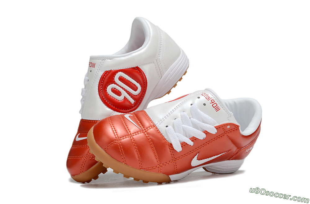 Nike Total 90 III TF Artificial Turf Soccer Shoes - Red/White/Brown 2