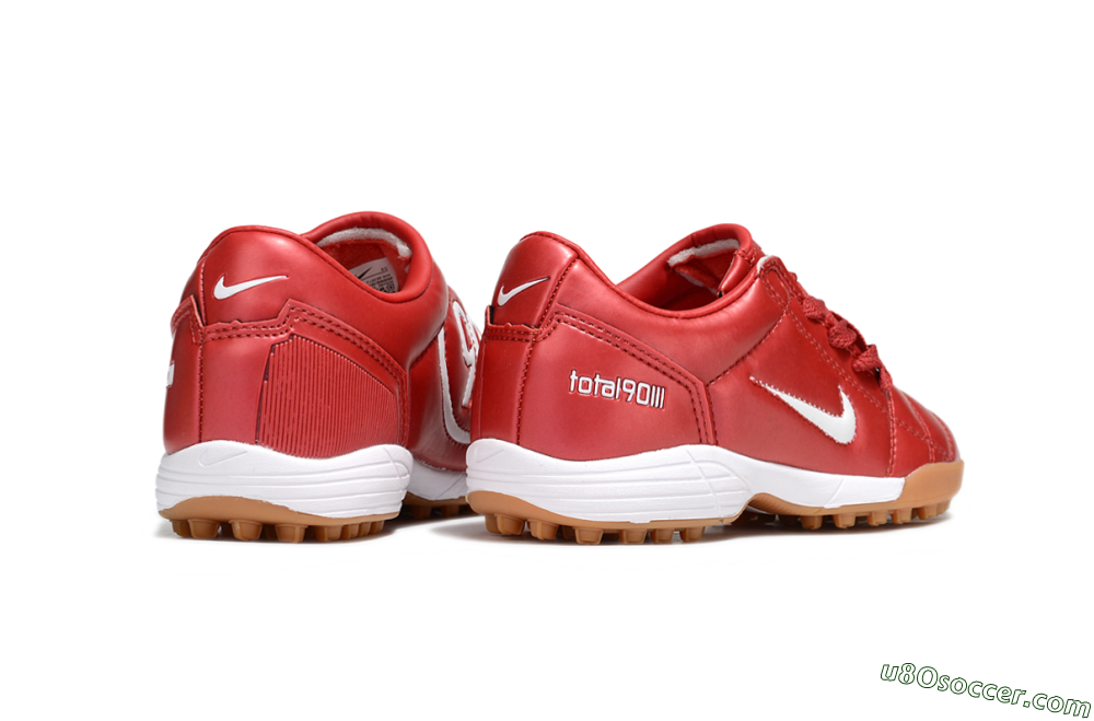 Nike Total 90 III TF Artificial Turf Soccer Shoes - Red/White/Brown 6