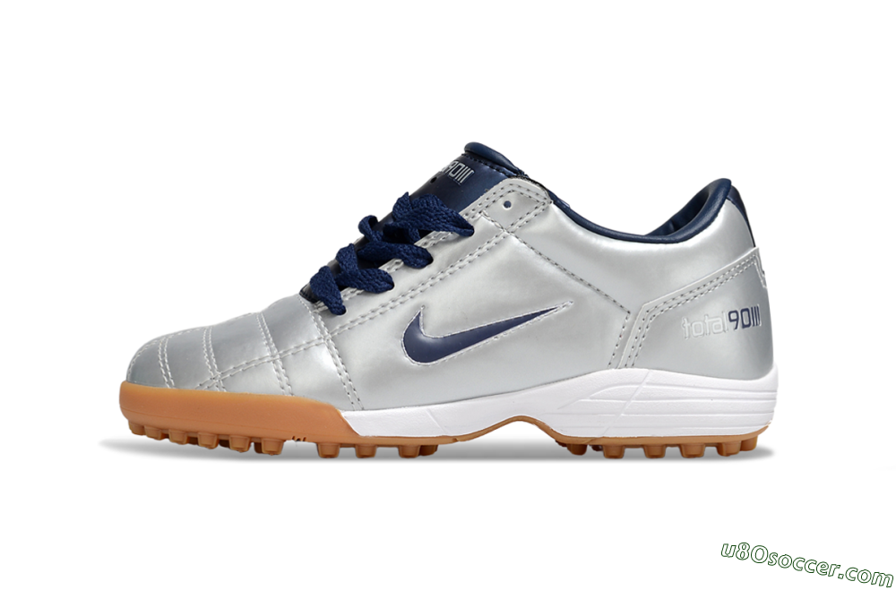 Nike Total 90 III TF Artificial Turf Soccer Shoes - Silver/Blue/White 1