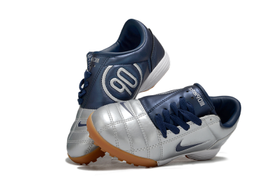 Nike Total 90 III TF Artificial Turf Soccer Shoes - Silver/Blue/White