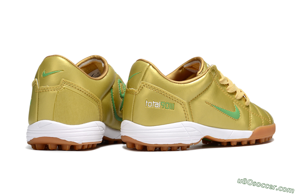 Nike Total 90 III TF Artificial Turf Soccer Shoes - Gold/Green/White 6