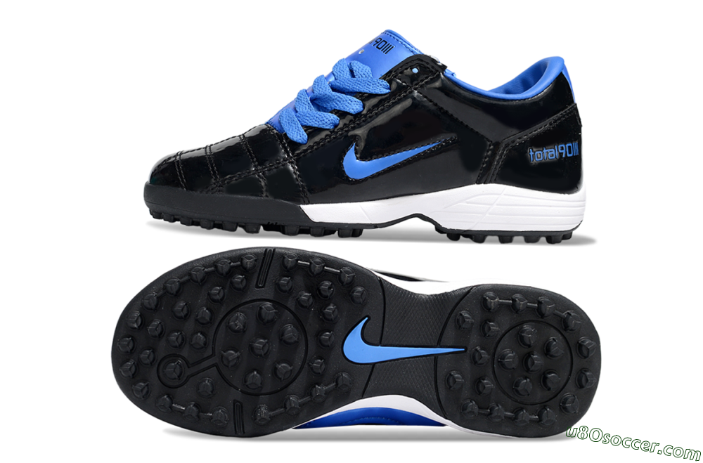 Nike Total 90 III TF Artificial Turf Soccer Shoes - Black/Blue/White 0