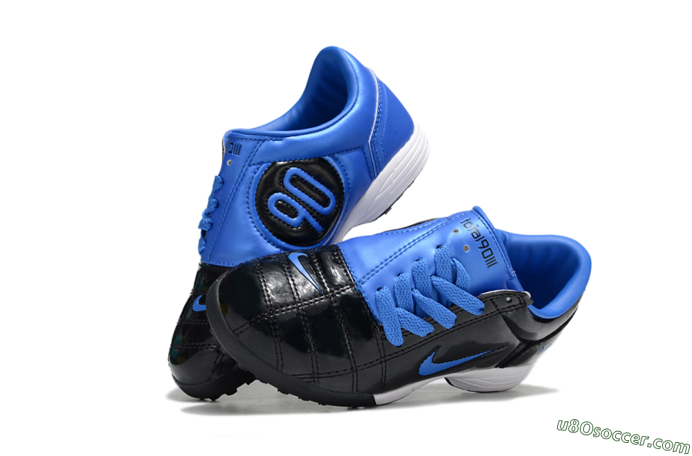 Nike Total 90 III TF Artificial Turf Soccer Shoes - Black/Blue/White 2