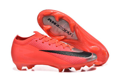 Nike Air Zoom Mercurial Vapor 16 Elite FG Firm Ground Soccer Cleats - Red/Silver/Black