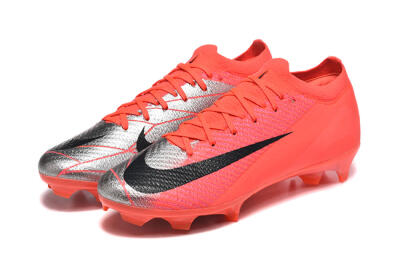Nike Air Zoom Mercurial Vapor 16 Elite FG Firm Ground Soccer Cleats - Red/Silver/Black