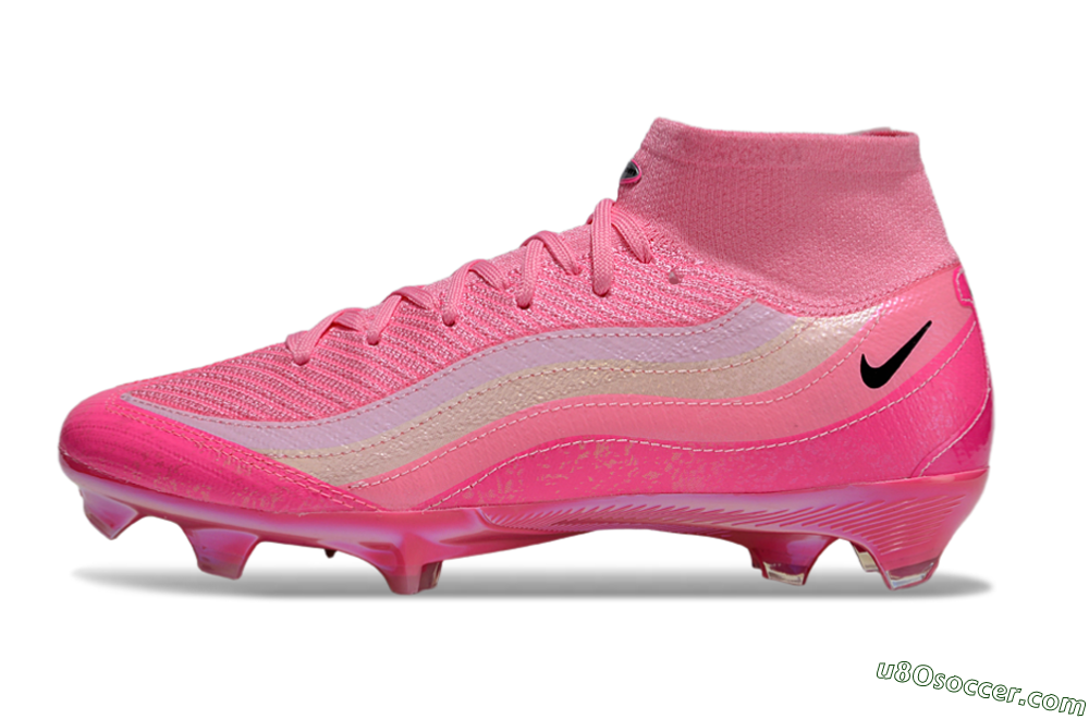 Nike Air Zoom Mercurial Superfly 10 Elite FG Firm Ground Soccer Cleats - Pink/Black/White 2