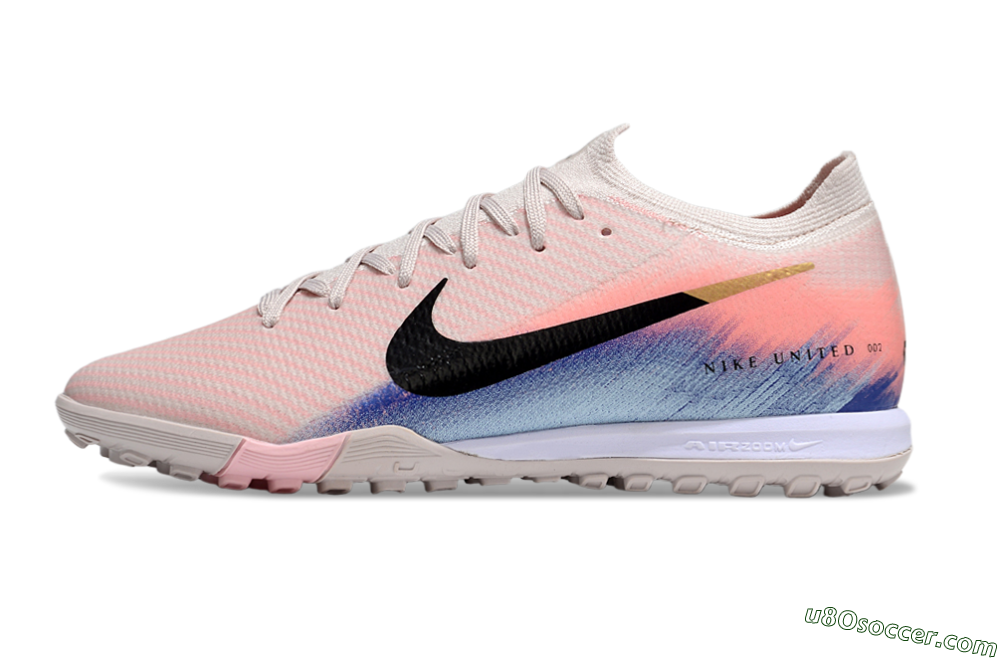 Nike Air Zoom Mercurial Vapor 16 Elite TF Artificial Turf Soccer Shoes - Pink/Black/Gold 2