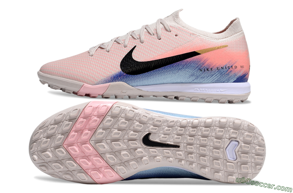 Nike Air Zoom Mercurial Vapor 16 Elite TF Artificial Turf Soccer Shoes - Pink/Black/Gold 0