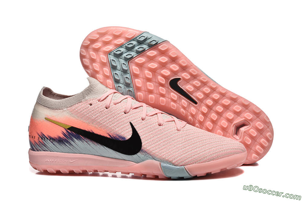 Nike Air Zoom Mercurial Vapor 15 Elite TF Artificial Turf Soccer Shoes - Pink/Black/Gold 1