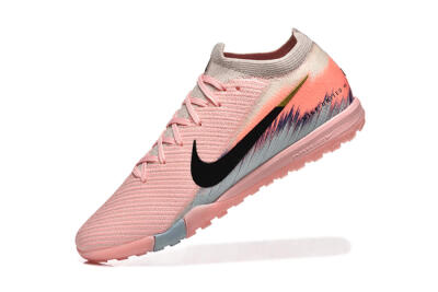 Nike Air Zoom Mercurial Vapor 15 Elite TF Artificial Turf Soccer Shoes - Pink/Black/Gold
