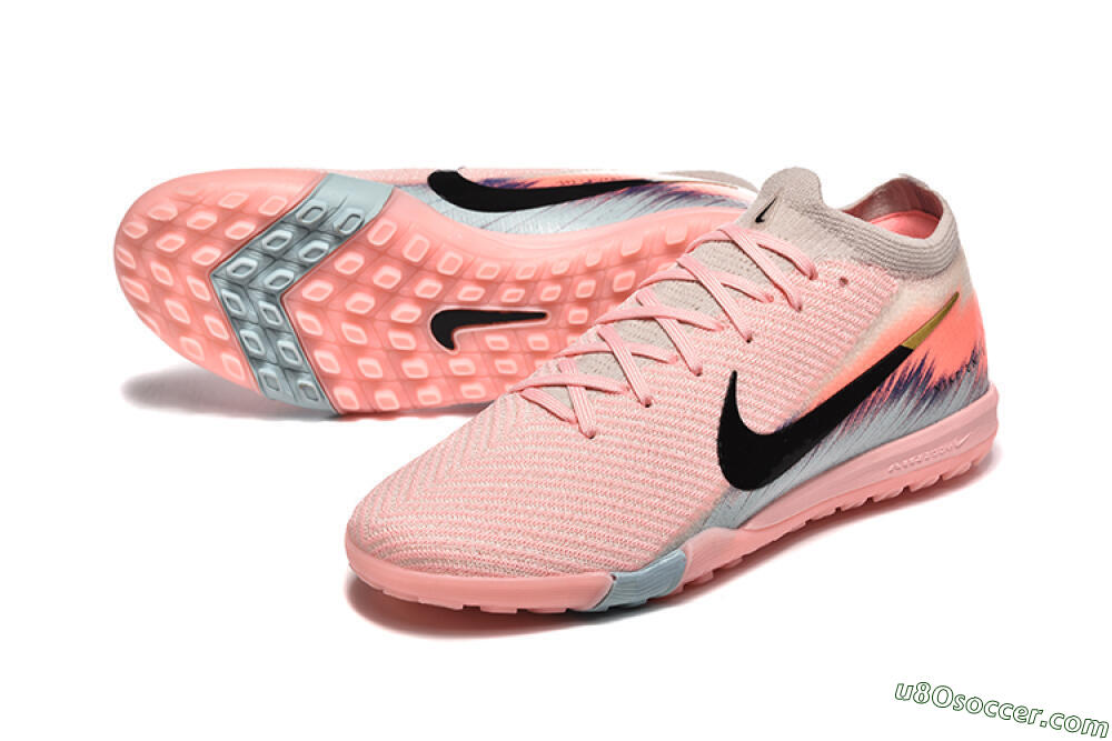 Nike Air Zoom Mercurial Vapor 15 Elite TF Artificial Turf Soccer Shoes - Pink/Black/Gold 3