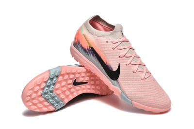 Nike Air Zoom Mercurial Vapor 15 Elite TF Artificial Turf Soccer Shoes - Pink/Black/Gold