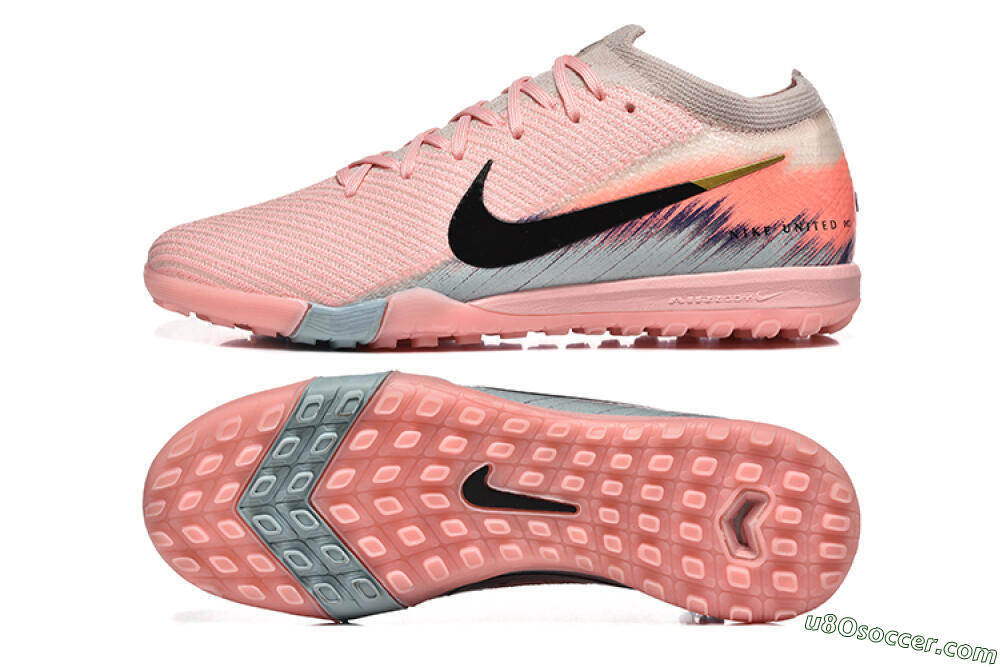 Nike Air Zoom Mercurial Vapor 15 Elite TF Artificial Turf Soccer Shoes - Pink/Black/Gold 0