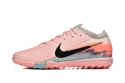 Nike Air Zoom Mercurial Vapor 15 Elite TF Artificial Turf Soccer Shoes - Pink/Black/Gold
