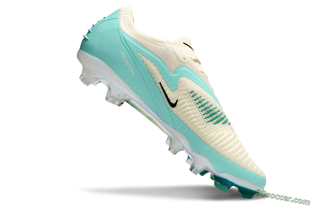 Nike Phantom 6 Elite Low FG Firm Ground Soccer Cleats - Beige/Jade/Black 4