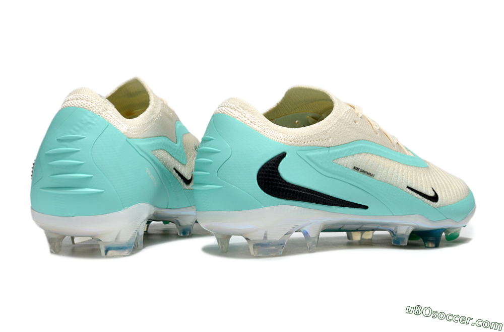 Nike Phantom 6 Elite Low FG Firm Ground Soccer Cleats - Beige/Jade/Black 6