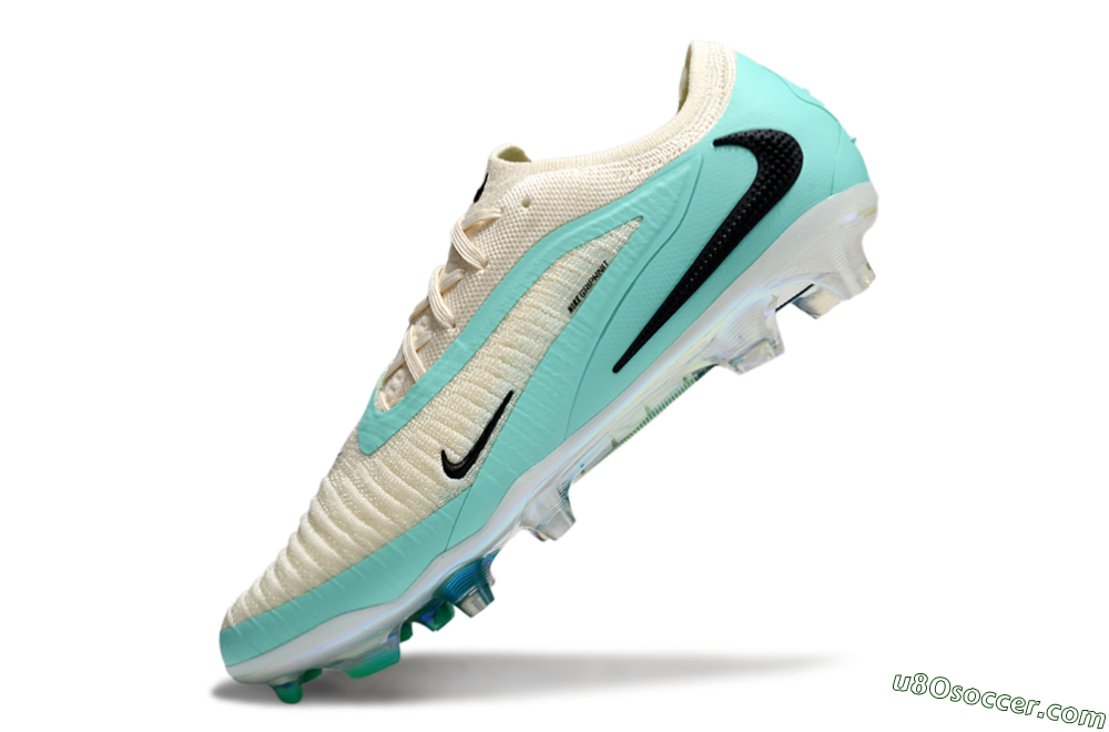 Nike Phantom 6 Elite Low FG Firm Ground Soccer Cleats - Beige/Jade/Black 5