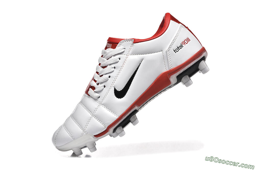 Nike Total 90 III FG Firm Ground Soccer Cleats - White/Black/Red 8