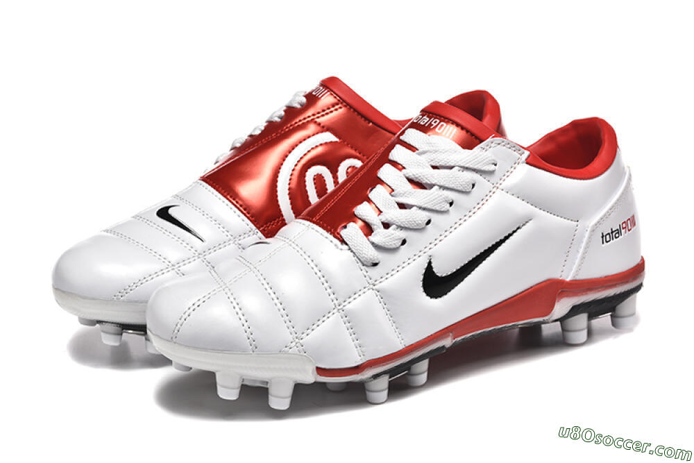 Nike Total 90 III FG Firm Ground Soccer Cleats - White/Black/Red 5