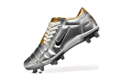 Nike Total 90 III FG Firm Ground Soccer Cleats - Silver/Black/Gold