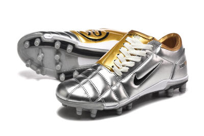Nike Total 90 III FG Firm Ground Soccer Cleats - Silver/Black/Gold