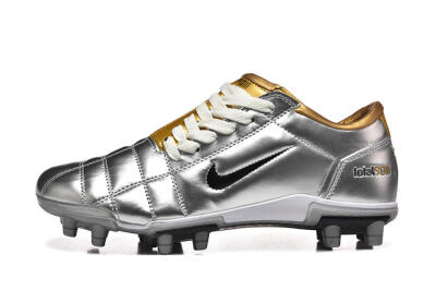 Nike Total 90 III FG Firm Ground Soccer Cleats - Silver/Black/Gold